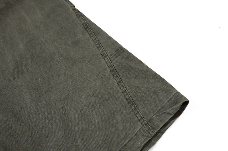 Yiaknis Wide-Leg Overalls with Zip Pockets - Grey Green, Light Beige