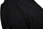Yiaknis Wide-Leg Denim Overalls, Bib and Cargo Pockets, Dark Blue and Black – photo 19