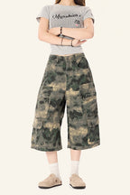 Yiaknis Camouflage Wide-Leg Cargo Capri Pants – photo 19