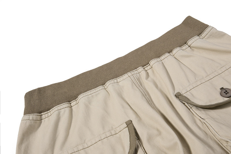 Yiaknis Flared Trousers, Drawstring Waist, Beige and Navy – photo 19