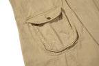 Yiaknis Khaki and Dark Grey Wide-Leg Cargo Trousers with Back Flap Pockets – photo 20