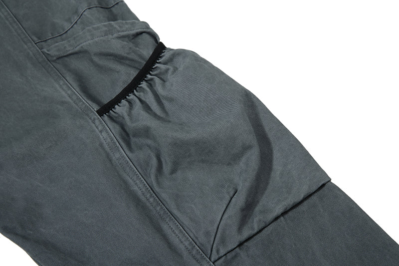 Yiaknis Wide-Leg Cargo Trousers with Mesh Pocket, Dark Grey and Blue – photo 20
