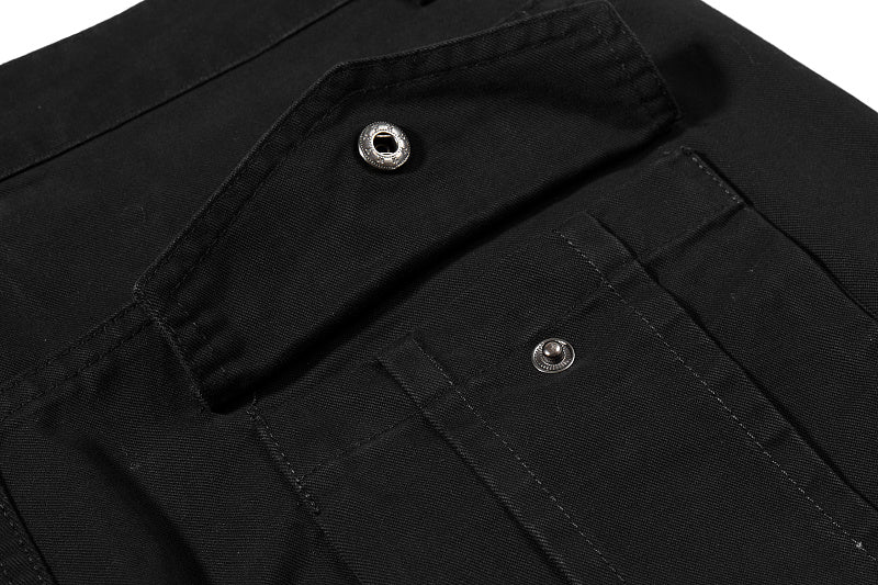 Yiaknis Wide-Leg Cargo Trousers, D-Ring Pockets, Black and Dark Green – photo 20