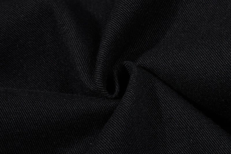 Yiaknis Black Flared Jeans with Long Leg Zips