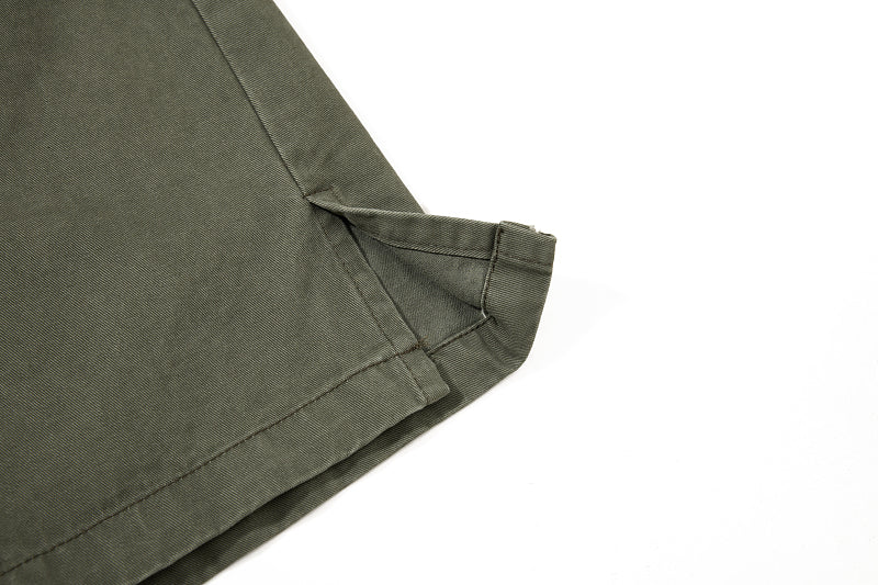 Yiaknis Wide-Leg Cropped Cargo Trousers, Button Fly, Green and Khaki – photo 20