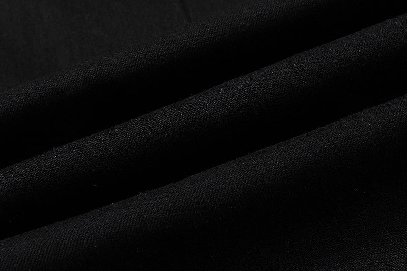 Yiaknis Flared Trousers with Star Studs on Fly Placket, Black – photo 20