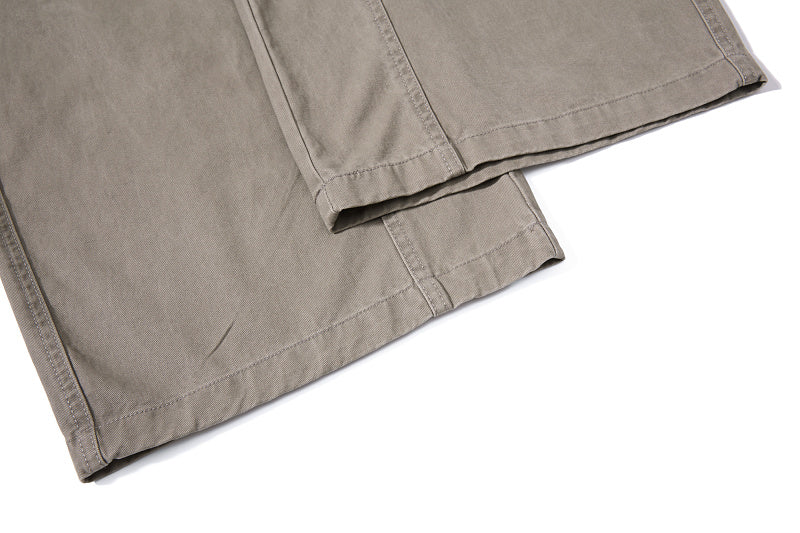 Yiaknis Curved-Leg Overalls with Button Sides - Beige, Army Green