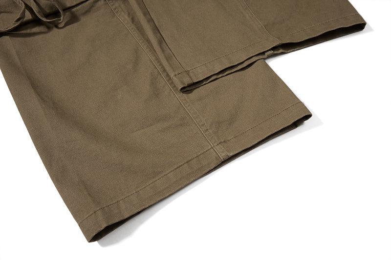 Yiaknis Baggy Wide-Leg Trousers, Drawstring Waist, Khaki and Dark Grey – photo 20