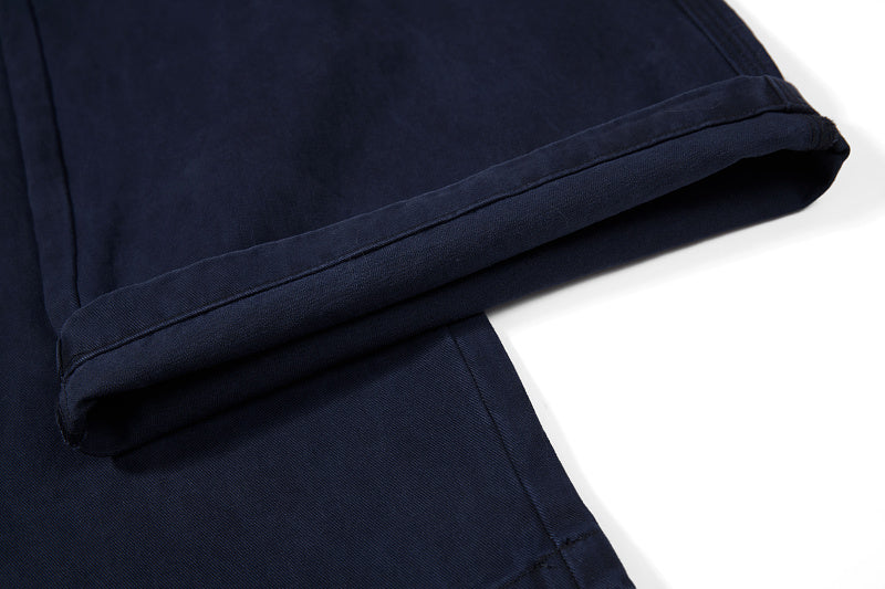Yiaknis Wide-Leg Cargo Trousers with Button Front, Navy and Grey Green – photo 20