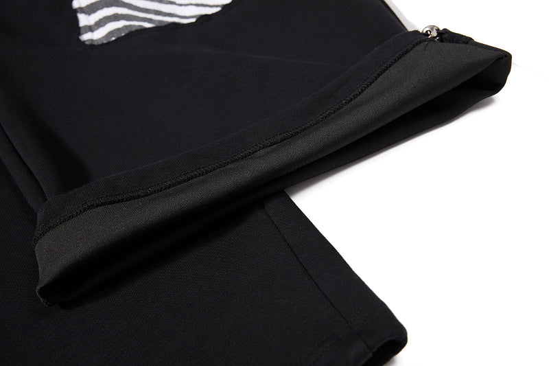 Yiaknis Wide-Leg Sweatpants, Star Print, Black and Light Grey