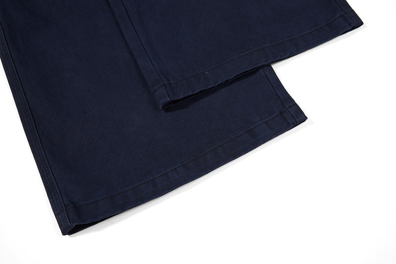 Yiaknis Wide-Leg Cargo Trousers with Button Front, Navy and Grey Green – photo 21
