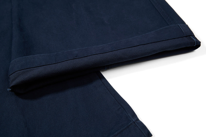 Yiaknis Wide-Leg Trousers with Diagonal Leg Seams, Navy and Dark Grey – photo 21
