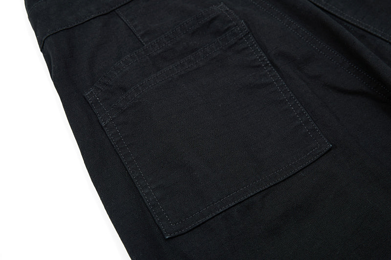Yiaknis Wide-Leg Overalls with Snap Buttons - Black, Off White
