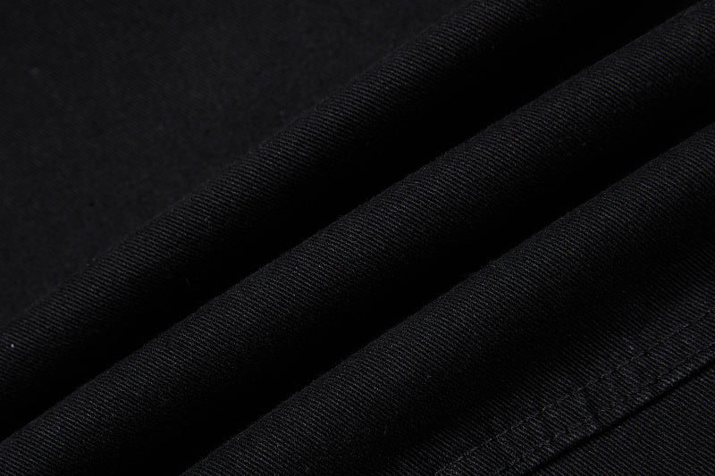 Yiaknis Black Flared Jeans with Long Leg Zips