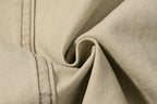 Yiaknis Khaki and Dark Grey Wide-Leg Cargo Trousers with Elastic Back Waist – photo 21