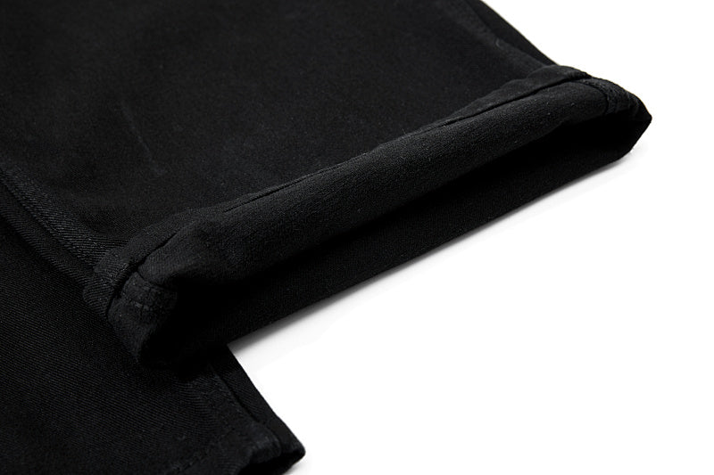 Yiaknis Wide-Leg Denim Overalls, Bib and Cargo Pockets, Dark Blue and Black – photo 21