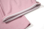 Yiaknis Wide-Leg Sweatpants with Button and Line Print, Pink and Blue – photo 21