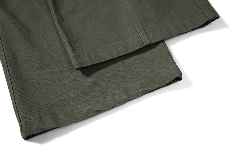 Yiaknis Wide-Leg Overalls, Floral Bib Trim, Army Green and Black