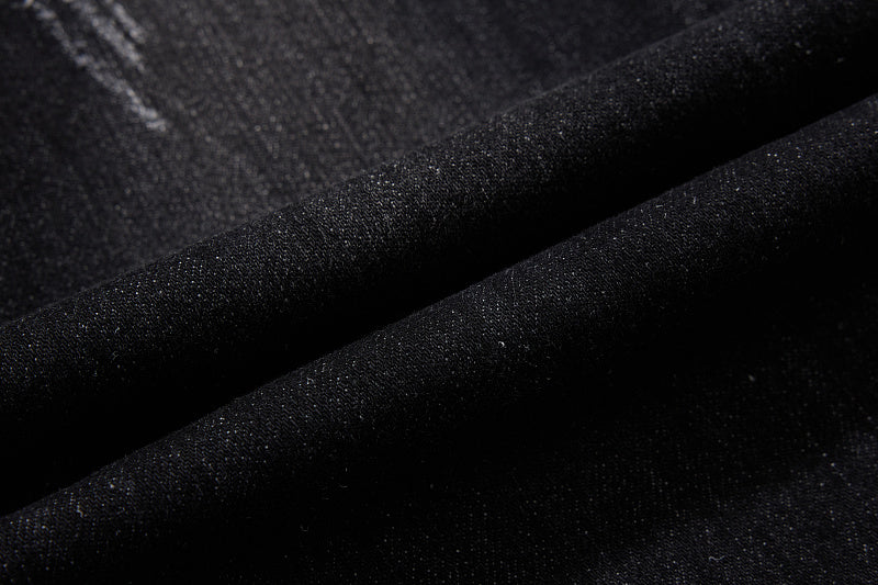 Yiaknis Black Washed Flared Jeans with Buckle Straps