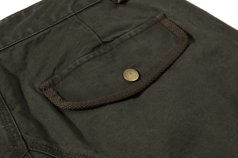 Yiaknis Wide-Leg Cargo Trousers, Pocket Straps, Dark Green and Khaki – photo 21