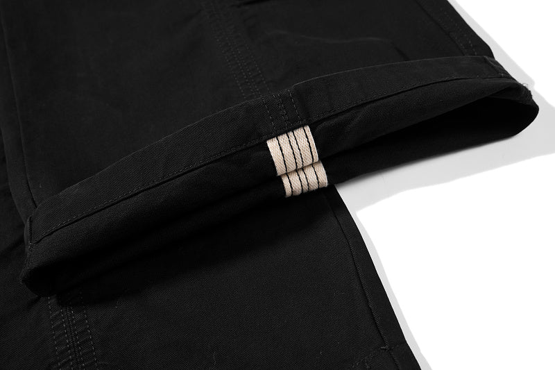 Yiaknis Wide-Leg Cargo Trousers, D-Ring Pockets, Black and Dark Green – photo 22