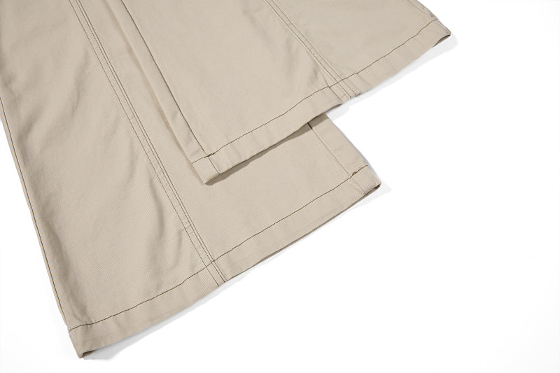 Yiaknis Flared Trousers, Drawstring Waist, Beige and Navy – photo 22