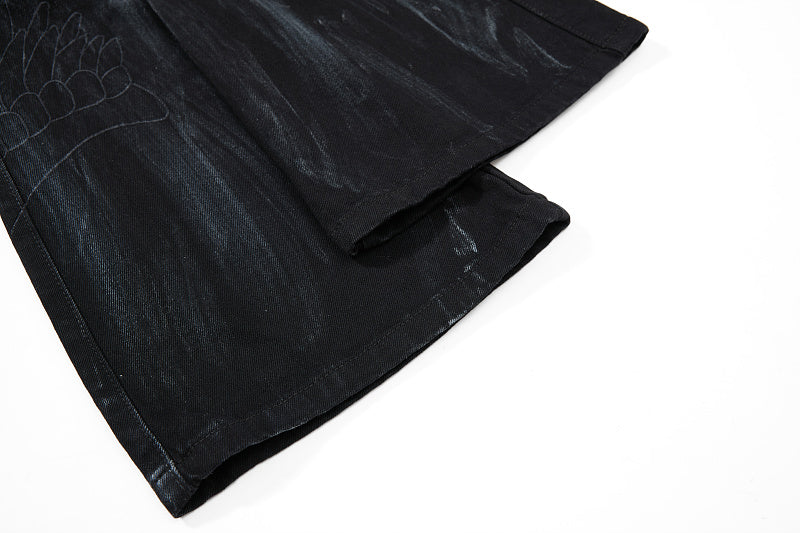 Yiaknis Flared Trousers with Washed Finish, Black and Light Grey – photo 22