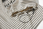 Yiaknis Striped Wide-Leg Trousers, Letter Print, Black and White Stripes – photo 22