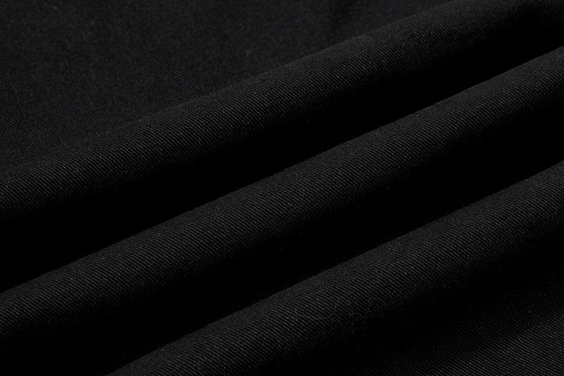 Yiaknis Wide-Leg Denim Overalls, Bib and Cargo Pockets, Dark Blue and Black – photo 22