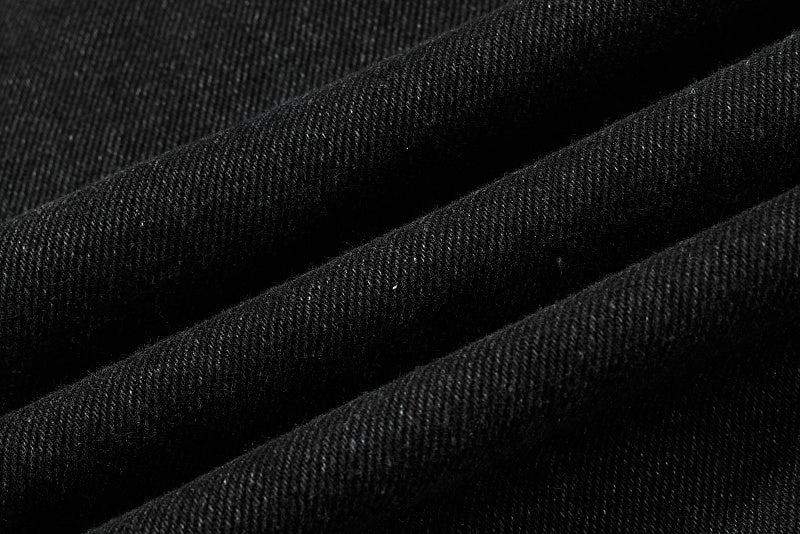 Yiaknis Black Flared Jeans with Studs and Lace-Up Panels