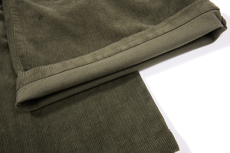 Yiaknis Corduroy Overalls with Adjustable Straps - Army Green, Black