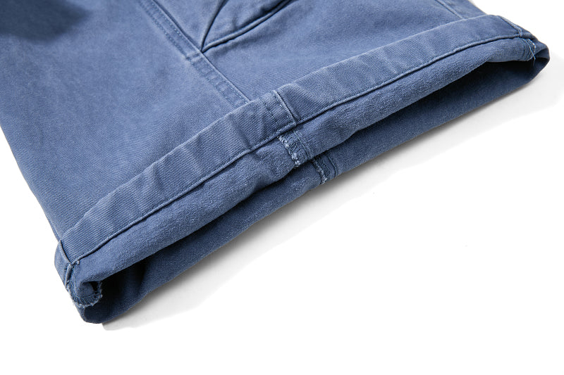 Yiaknis Wide-Leg Cropped Cargo Trousers, Mesh Panel, Blue and Grey – photo 22