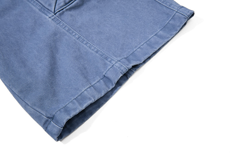 Yiaknis Wide-Leg Cropped Cargo Trousers, Mesh Panel, Blue and Grey – photo 23
