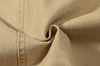 Yiaknis Khaki and Dark Grey Wide-Leg Cargo Trousers with Back Flap Pockets – photo 24