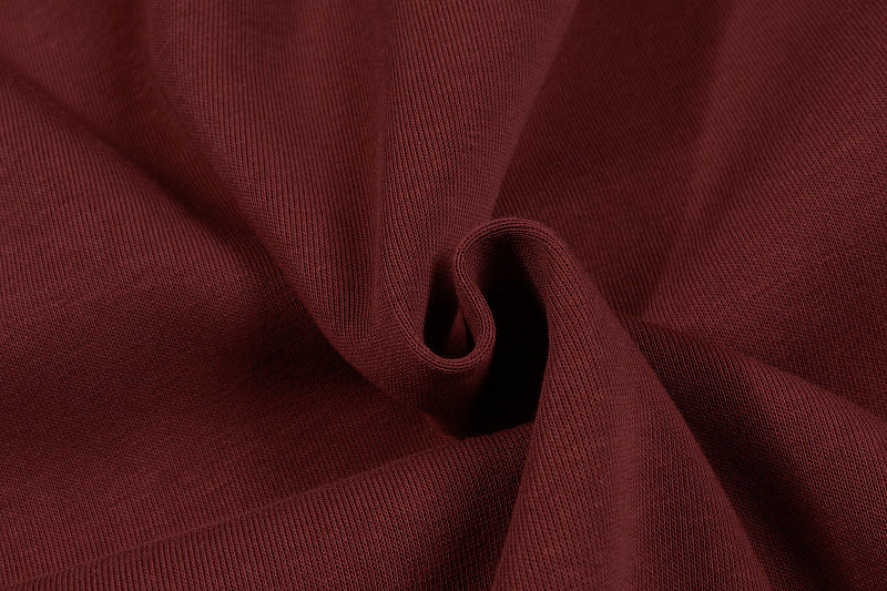 Yiaknis Wide-Leg Sweatpants, Letter Print, Burgundy and Black