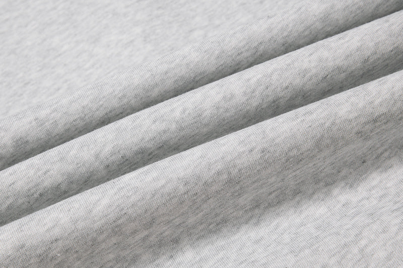 Yiaknis Wide-Leg Sweatpants, Studded Side Lines, Light Grey and Black