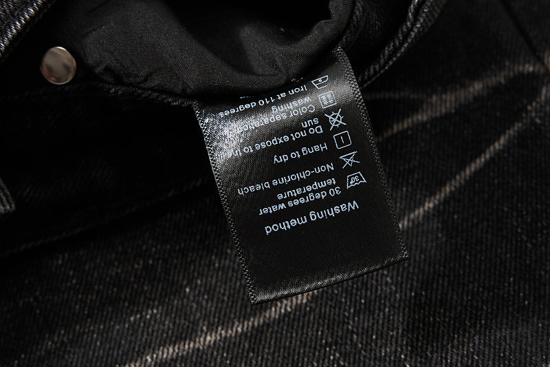 Yiaknis Black Washed Flared Jeans with Lace-Up Legs