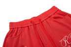 Yiaknis Wide-Leg Trousers with Crest Embroidery, Black and Red – photo 25