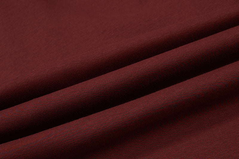Yiaknis Wide-Leg Sweatpants, Letter Print, Burgundy and Black