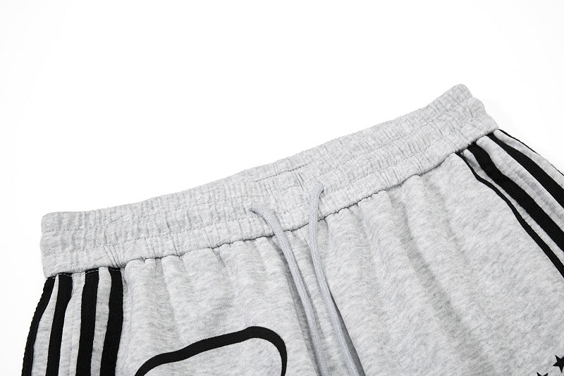 Yiaknis Zip-Up Hoodie and Sweatpants Set, 23 Print, Light Grey and Black