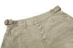 Yiaknis Wide-Leg Cropped Denim Trousers, Button Fly, Blue and Khaki – photo 26
