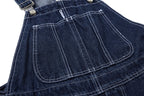 Yiaknis Wide-Leg Denim Overalls, Bib and Cargo Pockets, Dark Blue and Black – photo 26