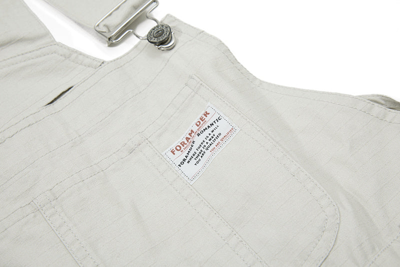 Yiaknis Wide-Leg Overalls with Snap Buttons - Black, Off White