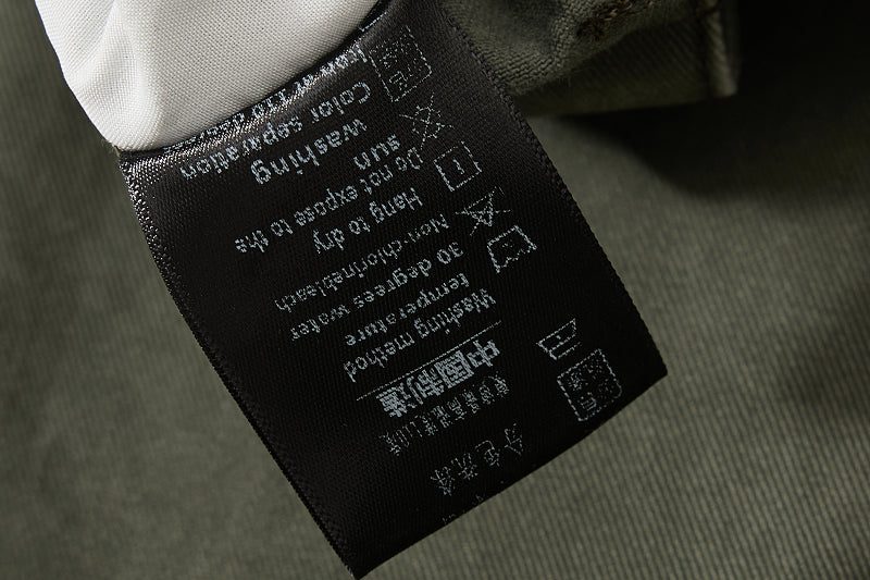 Yiaknis Wide-Leg Cropped Cargo Trousers, Button Fly, Green and Khaki – photo 26