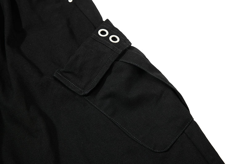 Yiaknis Cropped Cargo Trousers, Drawstring Hems, Blue and Black – photo 27