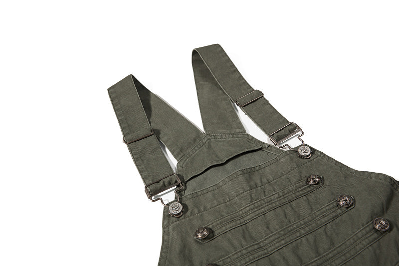 Yiaknis Cargo Overalls, Side Pockets, Khaki and Army Green