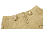 Yiaknis Wide-Leg Cropped Cargo Trousers, Button Fly, Green and Khaki – photo 28