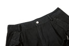 Yiaknis Wide-Leg Cropped Cargo Trousers, Lace-Up Legs, Off White and Black – photo 28