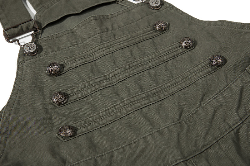 Yiaknis Cargo Overalls, Side Pockets, Khaki and Army Green