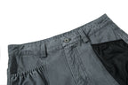 Yiaknis Wide-Leg Cropped Cargo Trousers, Mesh Panel, Blue and Grey – photo 29